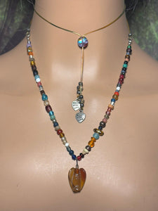 Charming Personal POWER BAND-IT Multi Color Glass Beads & Gemstone Angel