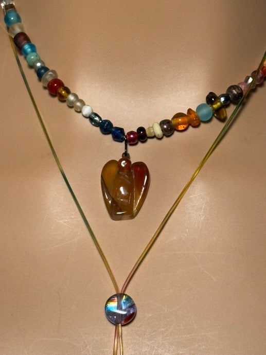 Charming Personal POWER BAND-IT Multi Color Glass Beads & Gemstone Angel