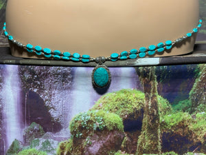 Precious Gemstone POWER BAND-IT Real Silver with Turquoise Gemstones