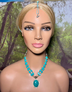Precious Gemstone POWER BAND-IT Real Silver with Turquoise Gemstones