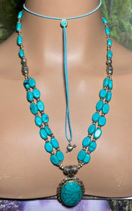 Precious Gemstone POWER BAND-IT Real Silver with Turquoise Gemstones