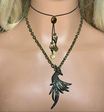 Load image into Gallery viewer, Charming Personal POWER BAND-IT Bronze Chain Ascending Phoenix