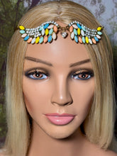 Load image into Gallery viewer, Bling Wing POWER BAND-IT Gold Tone Chain Colorful Ornate Wings