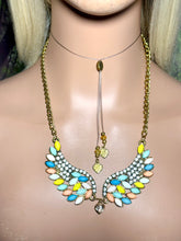 Load image into Gallery viewer, Bling Wing POWER BAND-IT Gold Tone Chain Colorful Ornate Wings