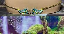 Load image into Gallery viewer, Bling Wing POWER BAND-IT Gold Tone Chain Colorful Ornate Wings
