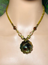 Load image into Gallery viewer, Bead Bling POWER BAND-IT Gold Tone Crystals &amp; Ornate Beads Scalloped Mystic Mirror