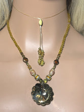 Load image into Gallery viewer, Bead Bling POWER BAND-IT Gold Tone Crystals &amp; Ornate Beads Scalloped Mystic Mirror