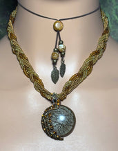 Load image into Gallery viewer, Charming Personal POWER BAND-IT Brown Beaded Braid Mystic Peacock
