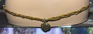 Charming Personal POWER BAND-IT Brown Beaded Braid Mystic Peacock