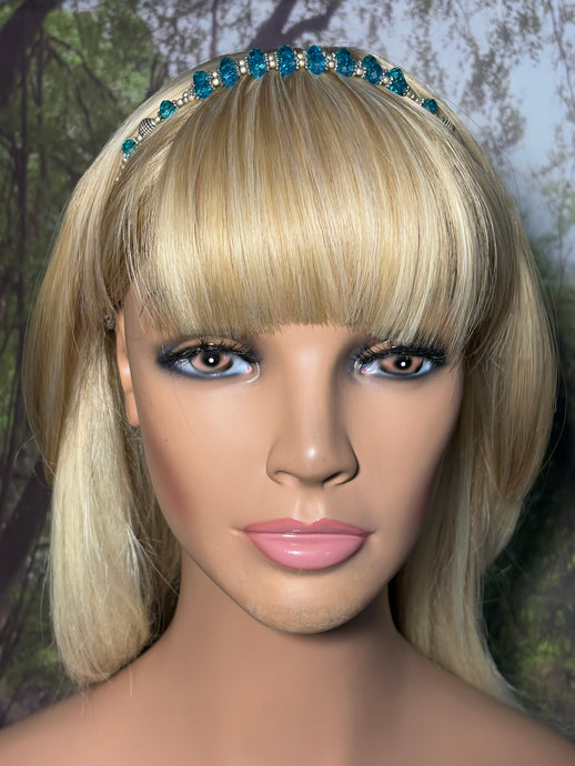 Precious Gemstone POWER BAND-IT Real Silver Turquoise Crystals