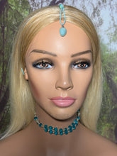 Load image into Gallery viewer, Precious Gemstone POWER BAND-IT Real Silver Turquoise Crystals