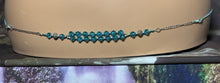 Load image into Gallery viewer, Precious Gemstone POWER BAND-IT Real Silver Turquoise Crystals