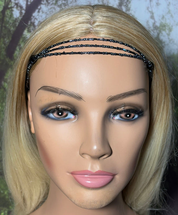 Personal Bling POWER BAND-IT Basic Black Double Beaded Bling