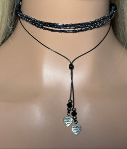 Personal Bling POWER BAND-IT Basic Black Double Beaded Bling