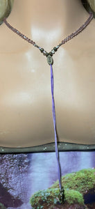 Personal POWER BAND-IT Shades of Amethyst Sculpted Glass Bead Array Crescent