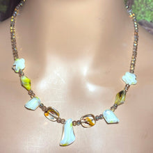 Load image into Gallery viewer, Personal POWER BAND-IT Ivory/Gold Sculpted Glass Bead Array Abstract