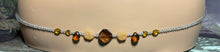 Load image into Gallery viewer, Personal POWER BAND-IT Shades of Amber Sculpted Glass Bead Array Flowers/Teardrops