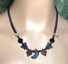 Load image into Gallery viewer, Personal POWER BAND-IT Shades of Brown Sculpted Glass Bead Array Moon/Butterflies
