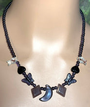 Load image into Gallery viewer, Personal POWER BAND-IT Shades of Brown Sculpted Glass Bead Array Moon/Butterflies