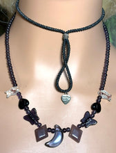 Load image into Gallery viewer, Personal POWER BAND-IT Shades of Brown Sculpted Glass Bead Array Moon/Butterflies