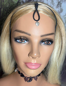 Personal POWER BAND-IT Shades of Brown Sculpted Glass Bead Array Moon/Butterflies