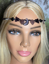 Load image into Gallery viewer, Personal POWER BAND-IT Shades of Brown Sculpted Glass Bead Array Moon/Butterflies