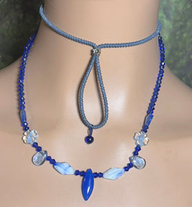Personal POWER BAND-IT Shades of Blue Sculpted Glass Bead Array