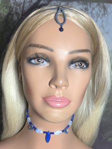 Personal POWER BAND-IT Shades of Blue Sculpted Glass Bead Array