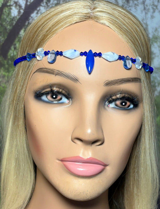 Personal POWER BAND-IT Shades of Blue Sculpted Glass Bead Array