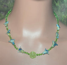 Load image into Gallery viewer, Personal POWER BAND-IT Shades of Green Sculpted Glass Bead Array Flowers