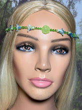 Load image into Gallery viewer, Personal POWER BAND-IT Shades of Green Sculpted Glass Bead Array Flowers