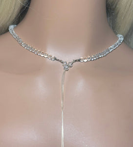 Personal POWER BAND-IT Clear & Cream Sculpted Glass Bead Array