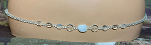 Personal POWER BAND-IT Clear & Cream Sculpted Glass Bead Array