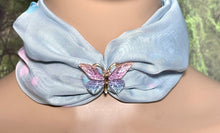 Load image into Gallery viewer, SCARF BAND-IT Exclusive Edition Pink/Blue/Gray Butterfly Theme Resin Butterfly