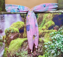 Load image into Gallery viewer, SCARF BAND-IT Exclusive Edition Pink/Blue/Gray Butterfly Theme Resin Butterfly