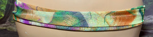 SCARF BAND-IT Exclusive Edition Multi Color Abstract Large Genuine Green Gemstone