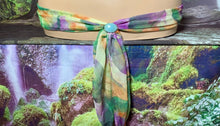 Load image into Gallery viewer, SCARF BAND-IT Exclusive Edition Multi Color Abstract Large Genuine Green Gemstone