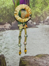 Load image into Gallery viewer, SCARF BAND-IT Exclusive Edition Multi Color Abstract Large Genuine Green Gemstone