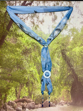 Load image into Gallery viewer, SCARF BAND-IT Exclusive Edition Blue Floral Theme Natural Scenic Holographic Stone/Shell