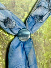 Load image into Gallery viewer, SCARF BAND-IT Exclusive Edition Blue Floral Theme Natural Scenic Holographic Stone/Shell