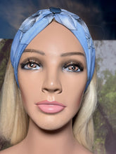 Load image into Gallery viewer, SCARF BAND-IT Exclusive Edition Blue Floral Theme Natural Scenic Holographic Stone/Shell