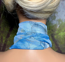 Load image into Gallery viewer, SCARF BAND-IT Exclusive Edition Blue Floral Theme Natural Scenic Holographic Stone/Shell