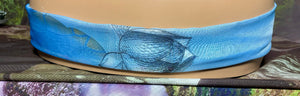 SCARF BAND-IT Exclusive Edition Blue Floral Theme Natural Scenic Holographic Stone/Shell