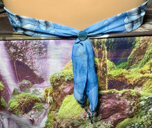 Load image into Gallery viewer, SCARF BAND-IT Exclusive Edition Blue Floral Theme Natural Scenic Holographic Stone/Shell