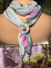 Load image into Gallery viewer, SCARF BAND-IT Exclusive Edition Multi Color Floral Theme Mother of Pearl &quot;Flower Beauty&quot;