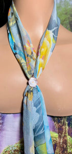 SCARF BAND-IT Exclusive Edition Multi Color Floral Theme Mother of Pearl "Flower Beauty"