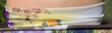 Load image into Gallery viewer, SCARF BAND-IT Exclusive Edition Fuchsia on Crème Floral Theme Resin Butterfly