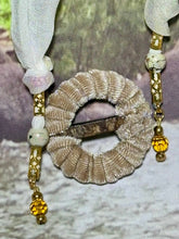 Load image into Gallery viewer, SCARF BAND-IT Exclusive Edition Fuchsia on Crème Floral Theme Resin Butterfly