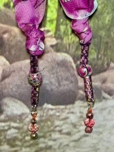 SCARF BAND-IT Exclusive Edition Mauve Shades Floral Theme Mother of Pearl Embossed Flower