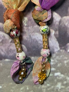 SCARF BAND-IT Exclusive Edition Bright Shades Abstract Theme Genuine Gemstone